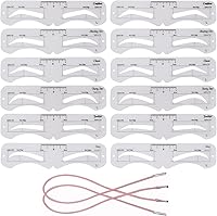 Vista 9 de 12 plantillas reutilizables para cejas, plantilla de cejas con banda elástica para principiantes (6 estilos) transparente