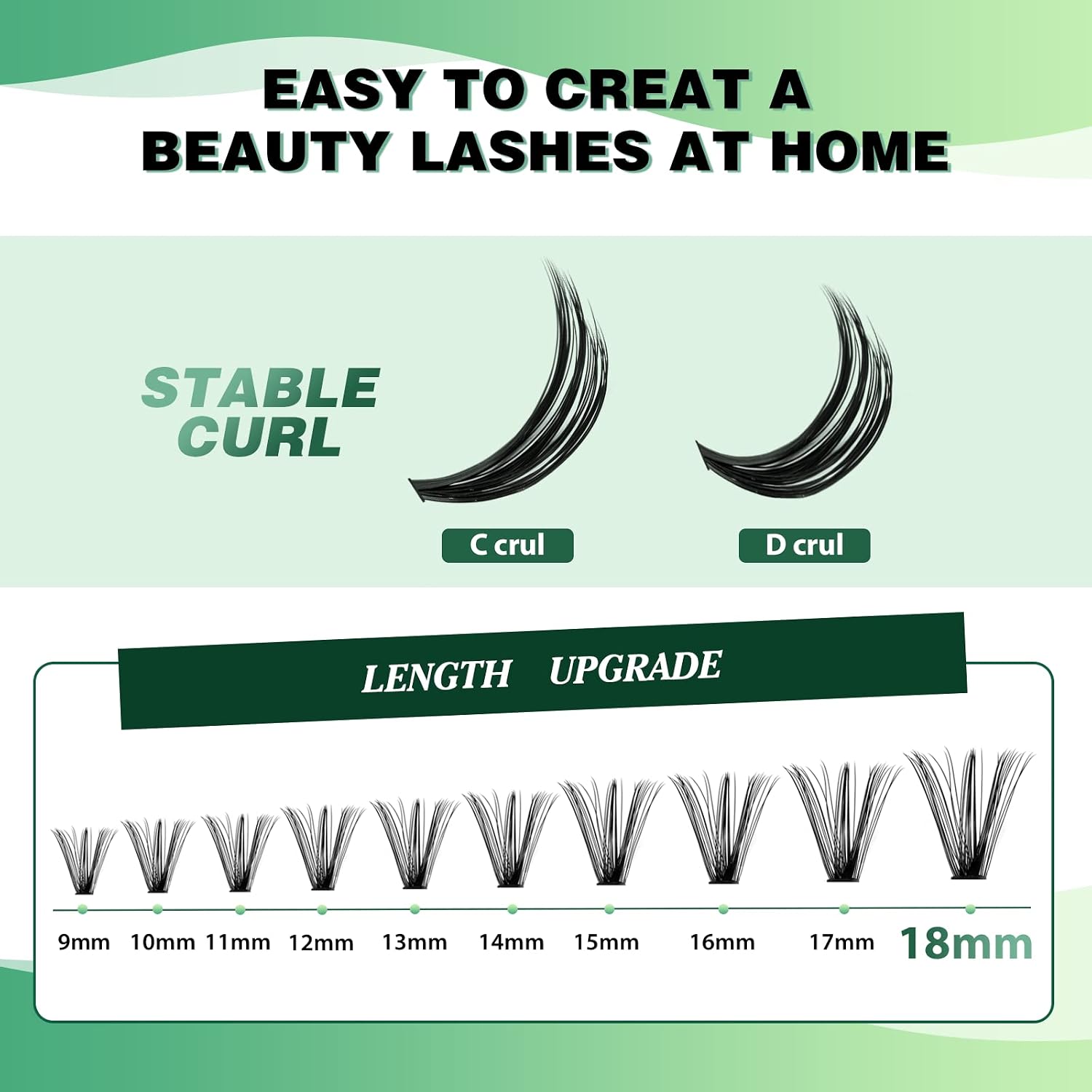 KEYYOU Lash Clusters,40D 12mm for DIY Natural Volume image 4