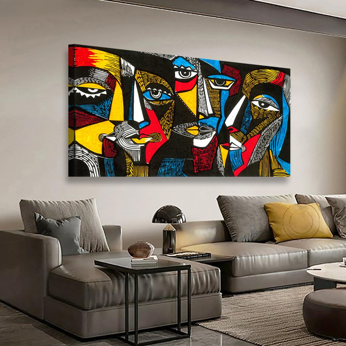 Haichuang Decor Art Abstract Human Face Canvas