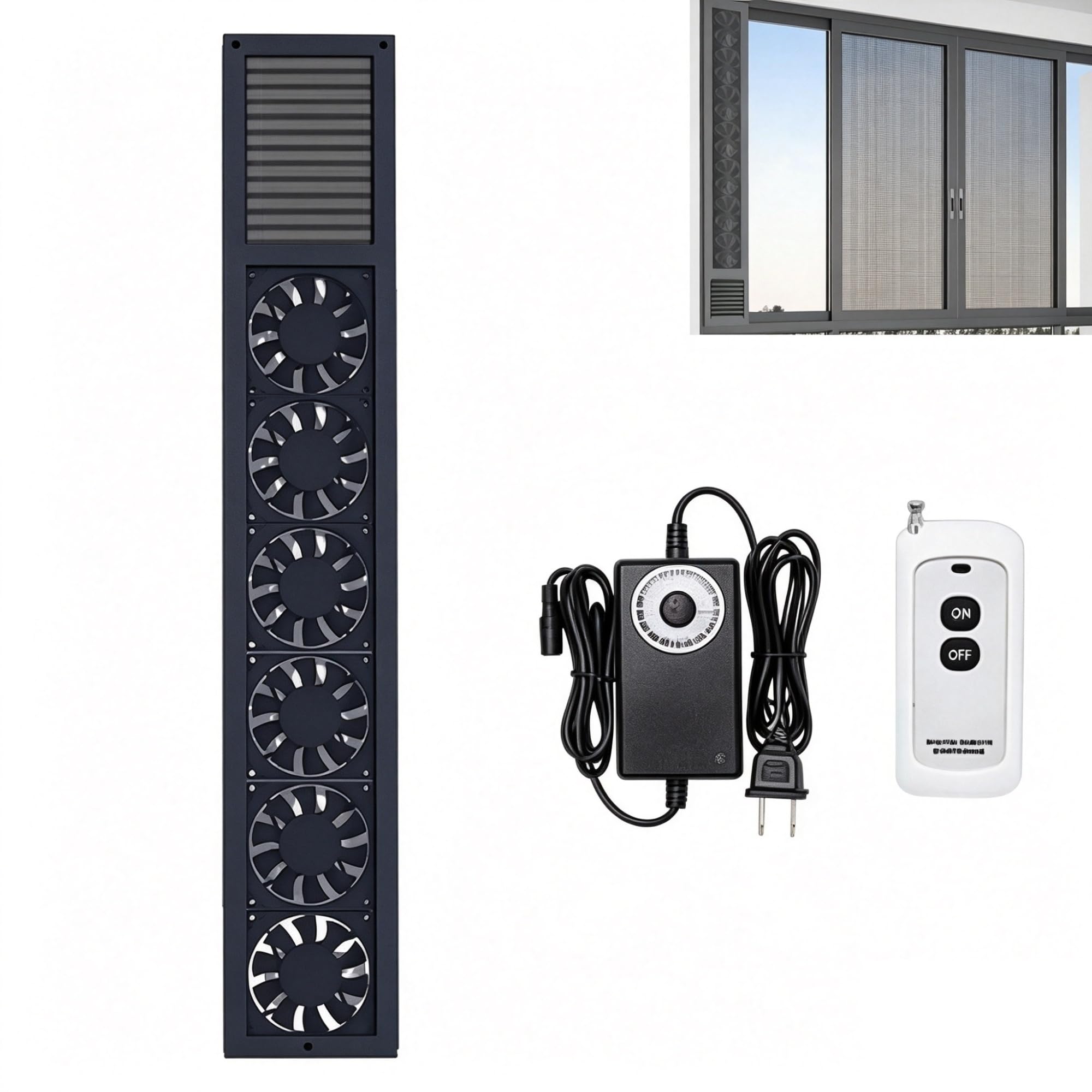 Ventilateur de fenêtre sans perçage pour évacuer la chaleur sans abîmer