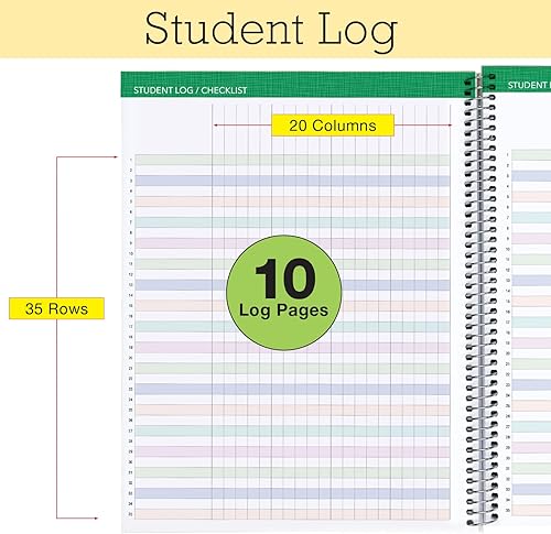 Miniatura 6 de Agenda de lecciones para profesores de agosto de 2023 a julio de 2024, 8.5 x 11 pulgadas, organizadores diarios, semanales y mensuales, incluye 7