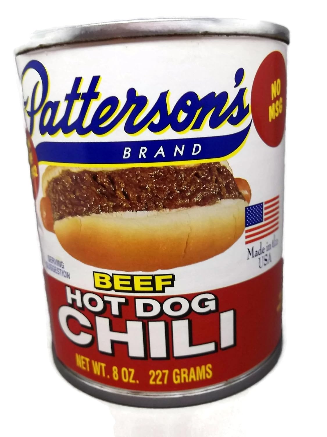 Hot Dog Chili By Pattersons - Original Recipe Since 1942 - Great on Hamburgers Too! 8 Ounce Cans (12 Cans Per Case)