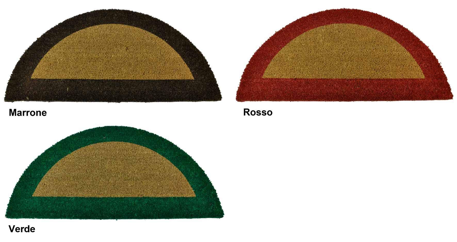 CASA TESSILE Ecoco Bordo Zerbino Mezzaluna in Cocco 40X80 cm. - Verde