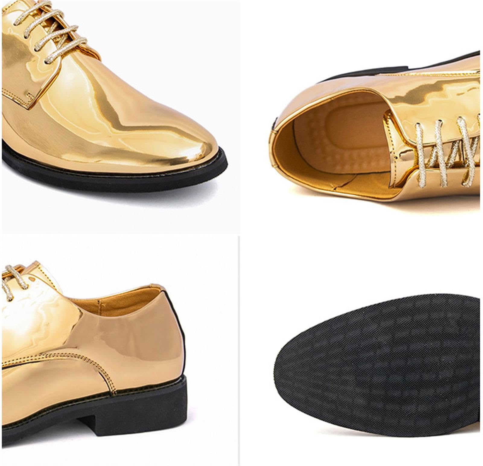 Zapatos Formales para Hombre De Charol Clásicos con Cordones para Esmoquin Formal Negocios Bodas Oxford De Moda