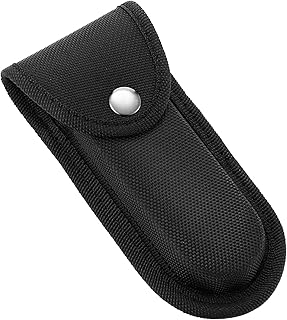 Nylon Pocket Knife Sheath, 5''-5.5'' Multitool Pouch, Folding Knife Belt Sheath with Snap Closure and Horizontal or Vertical Carry Belt Loop, Multitool Case for Outdoor or Daily Use, Larger Size