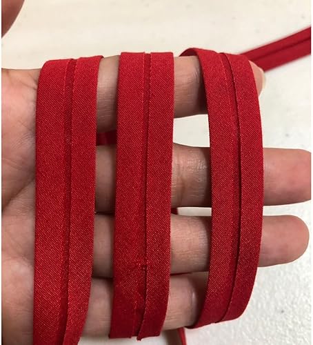 Vista 5 de Cinta al bies de un solo pliegue de 1/2 pulgada x 5 yardas de tela de poliéster para encuadernar, coser, acolchar, tuberías, costura, dobladillo