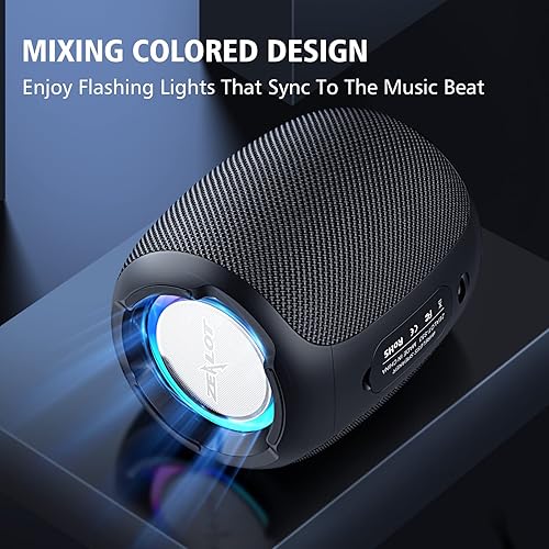 Miniatura 10 de ZEALOT Altavoz Bluetooth, altavoz portátil inalámbrico Bluetooth, altavoz inalámbrico de graves estéreo de 20 W, altavoz impermeable IPX6, tiempo de