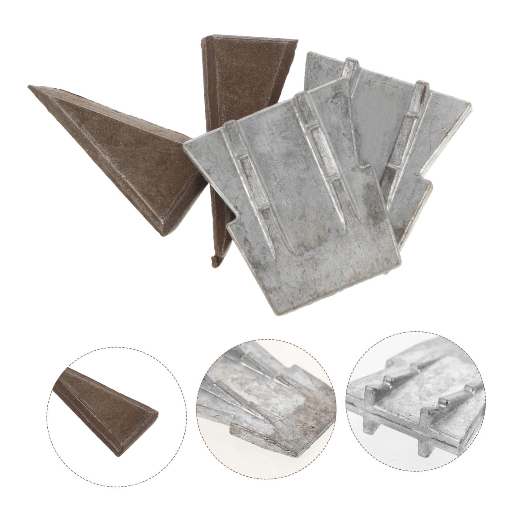 Operitacx 4 Set Installare Zeppe Rinforzate Cuneo Per Cunei Cuneo Spaccalegna Scissione Bushcraft Cuneo A Forma Di Cono Cuneo Di Ricambio Per Martello Ferro Da Stiro Argento 4 Pezzi*4