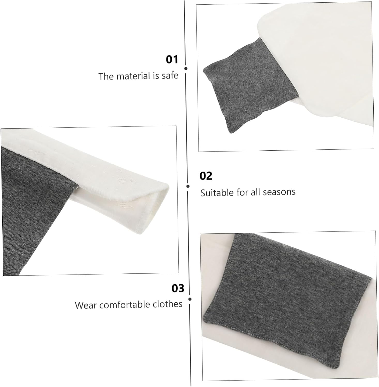 BESPORTBLE 2Pcs Cotton Sweat-Absorbent Towels for Elderly Soft Back Towels Sweat-Separating Function for Daily Use Comfortable for Pregnant Women and Seniors