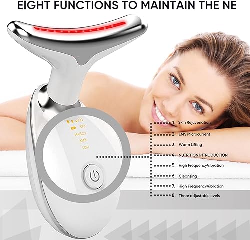 Miniatura 3 de Leotop Dispositivo de arrugas reafirmante para la cara del cuello, antienvejecimiento, eliminación de arrugas, cuidado de la belleza, brillo del