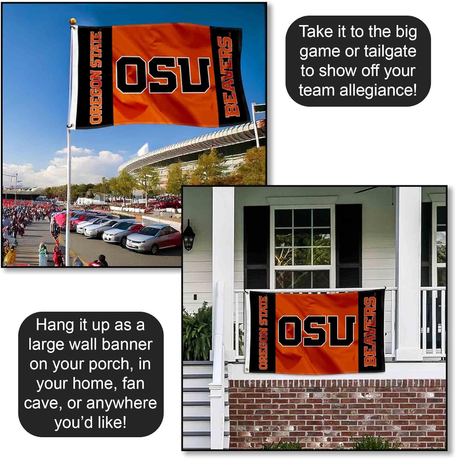 Oregon State Beavers OSU Logo Flag
