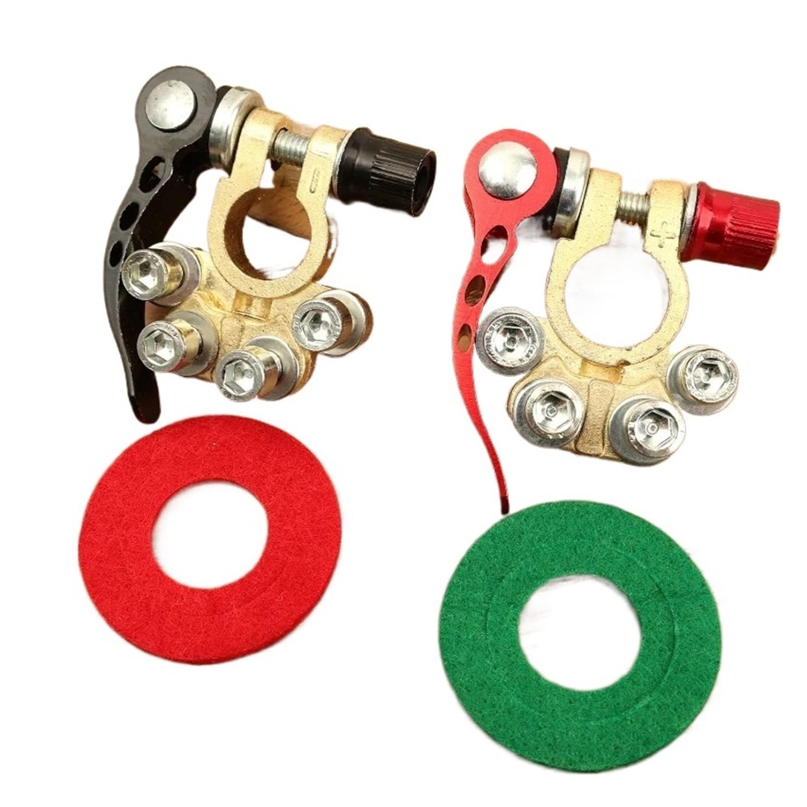 Connettore per morsetto terminale batteria 2PCS Morsetto terminale della batteria a sgancio rapido Set 12V 24V Positivo Negativo Connettori di spegnimento automatico for auto Marine RV