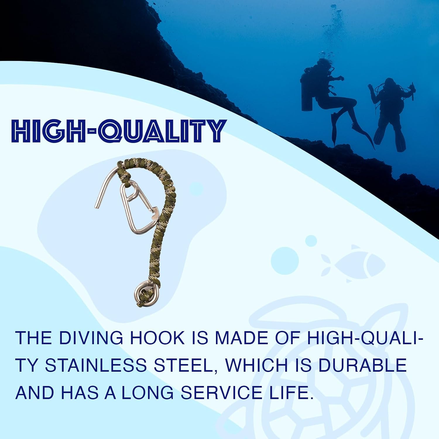 316 Diving Single Hook Lost Reef Hook Diving Stainless Steel s Hooks Metal s Hooks Scuba Diving Reef Hook Grappling Hook Anti- Equipment Steel Scuba Diving Hooks 1PC
