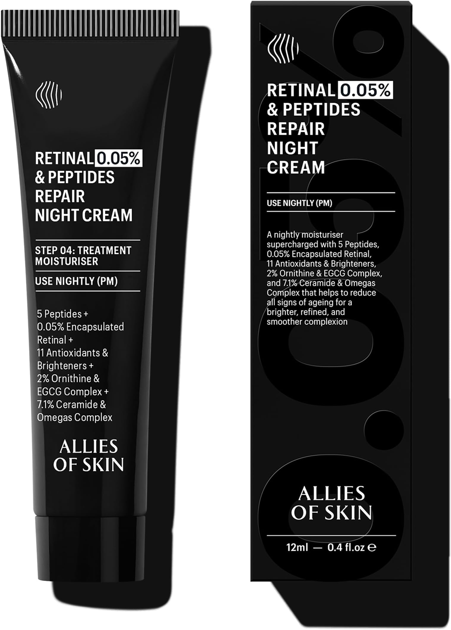 0.05% Retinal & Peptides Repair Night Cream, 12ml