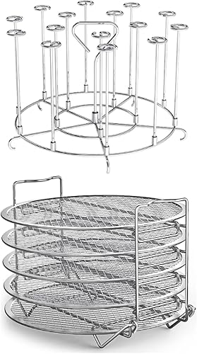 Paquetes de accesorios para olla instantánea de 6 cuartos, soporte de pincho y estante para deshidratadores
