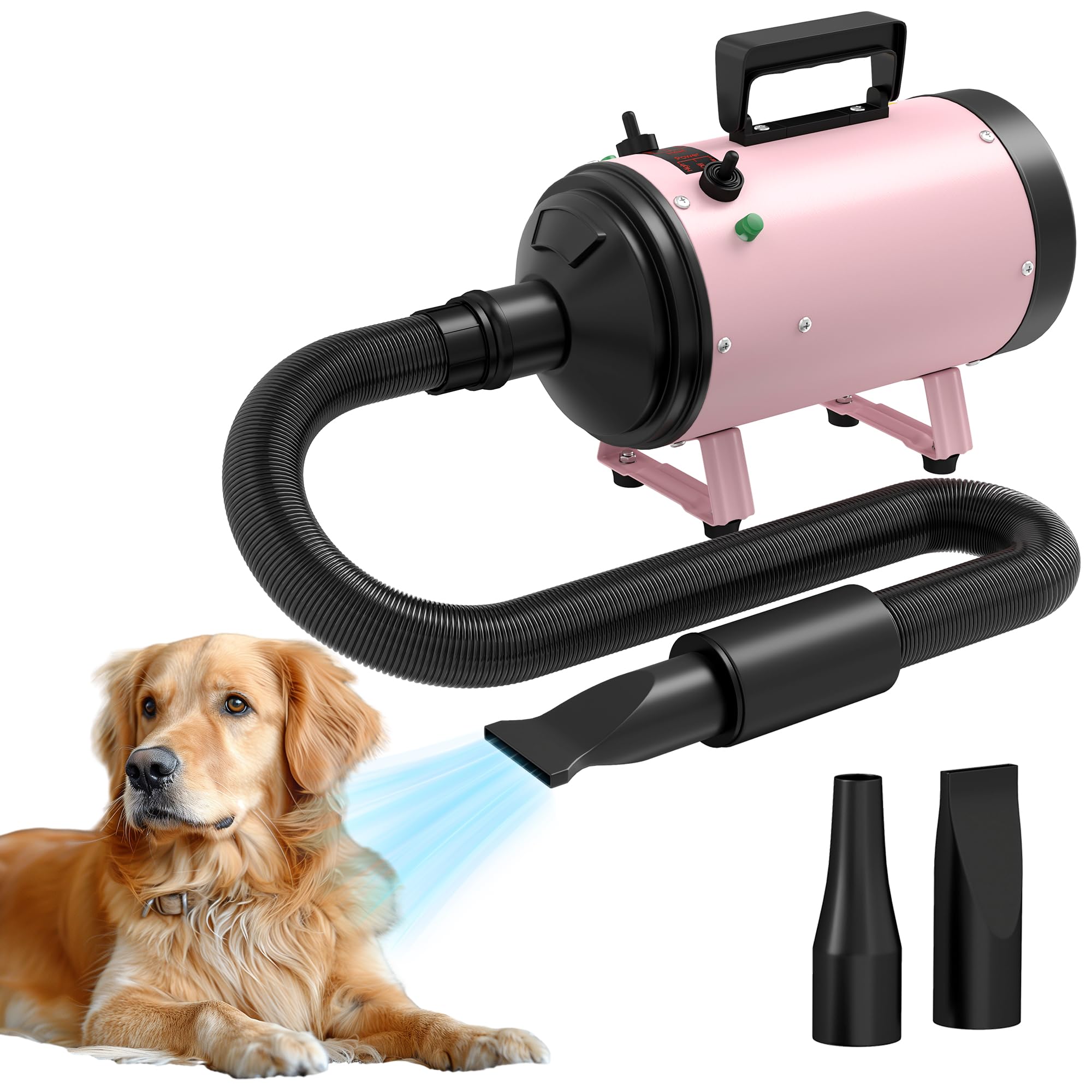 Pawhut Pink 2200W Dog Hair Dryer With Adjustable Temperature & Velocity In