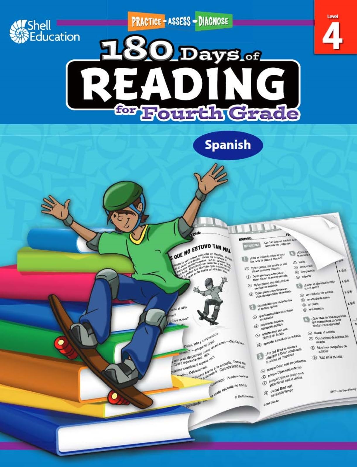 180 Days(tm): Reading for 4th Grade Spanish Practice Workbook for Classroom and Home, Cool and Fun Practice Created by Teachers (180 Days of Practice) (Spanish Edition)