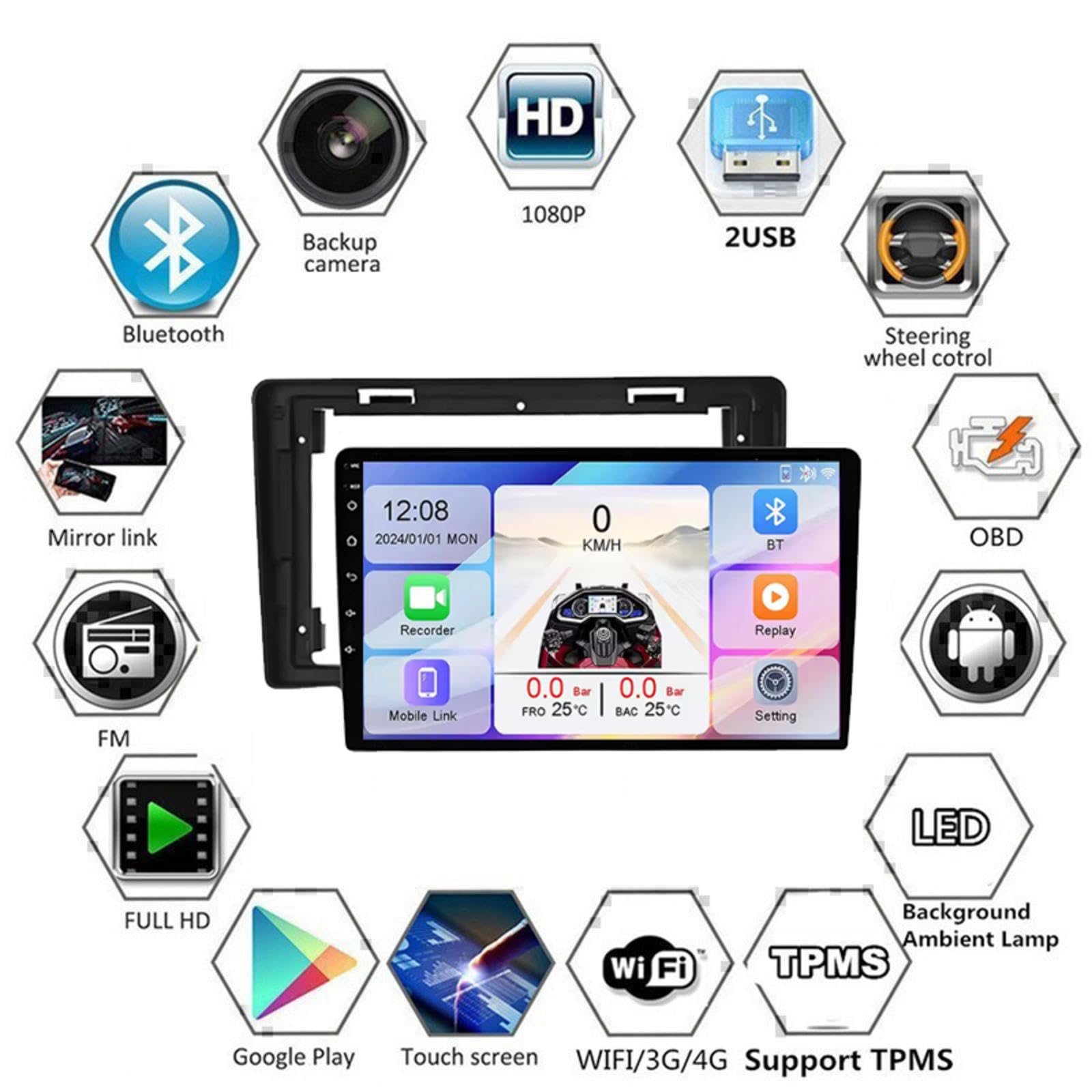 Android 15 Car Stereo 9" Samochód Dla Citroen C2 2005 Furio,M106