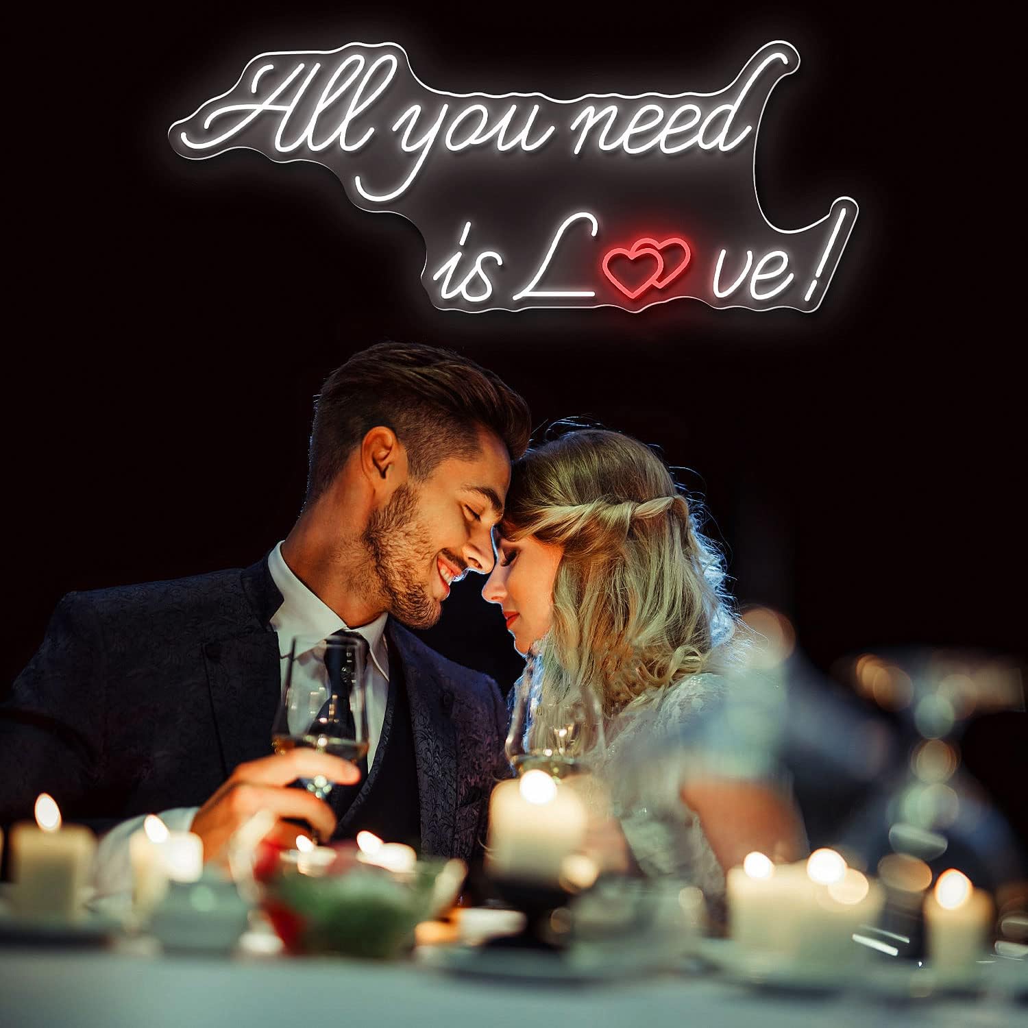 45inch Oversized Custom Neon Signs for Bedroom Wall Décor Store Holiday Display Personalized LED Name Lights for Wedding Party Dimmable Luminous Letters Words for Birthday Party Gift Bar Logo Ads