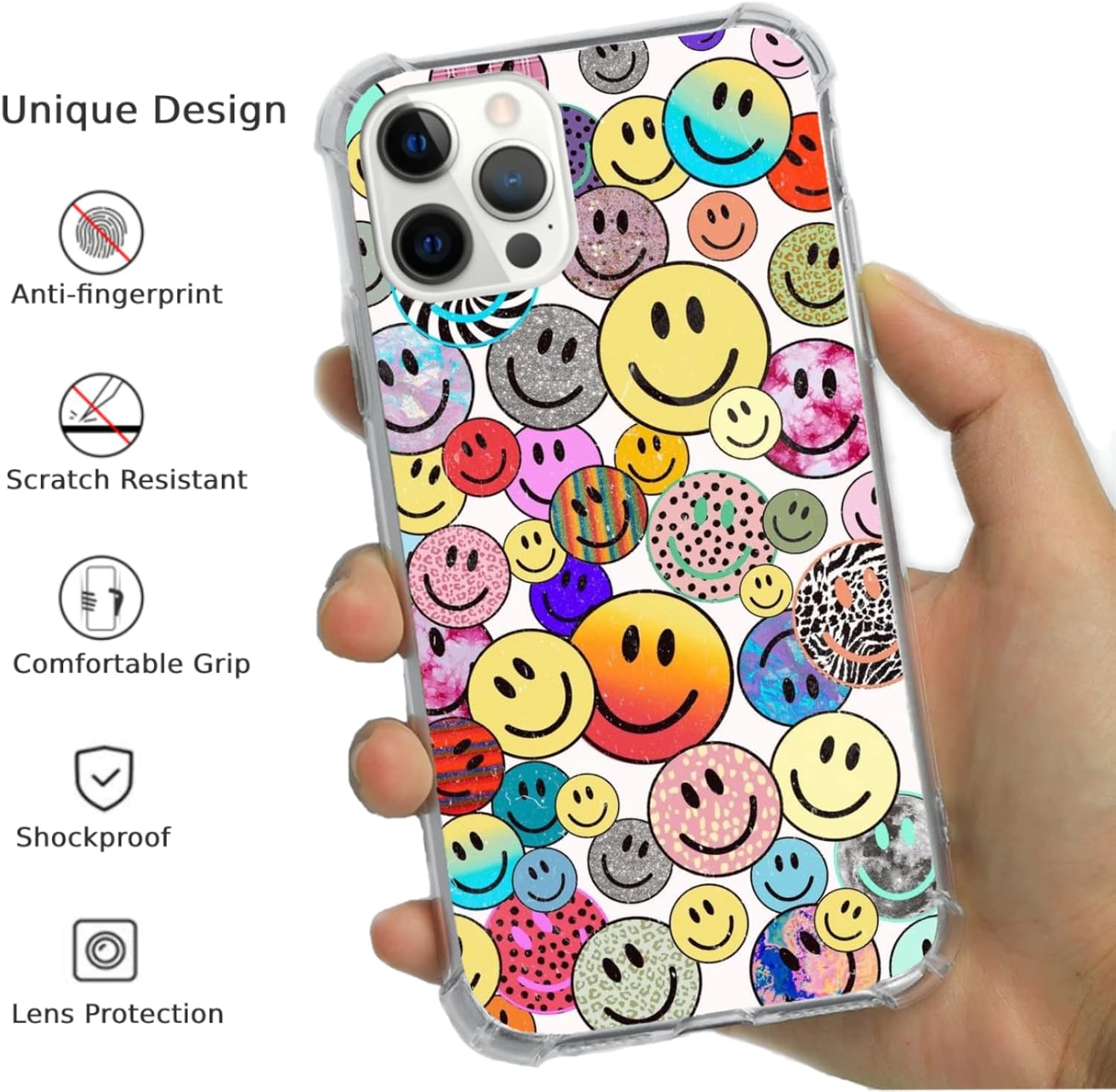 Buy Smiley Face Case For Iphone 11 Pro Max Cute Hippie Aesthetic Smiley Face Floral Background Case For Women Girls Men Unique Trendy Tpu Bumper Cover Case For Iphone 11 Pro Max