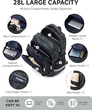 Tanou School Backpack for Teenage Boys, Backpacks for Youth School