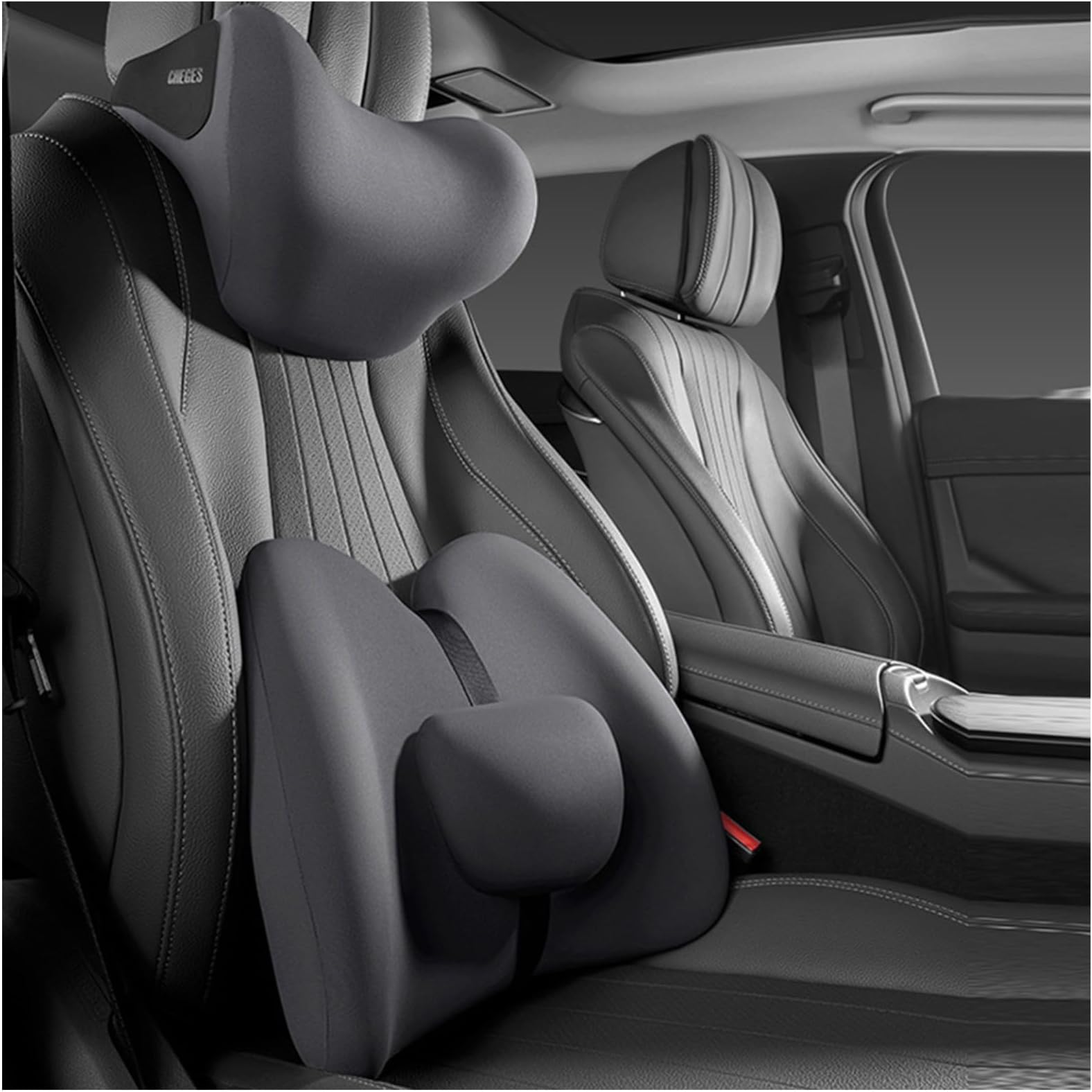 Car Lumbar Support Cushion and Car Headrest Pillow for Ferrari 308 GTS 1977-1981,Custom Fit, 2-Pack, All-Weather Durable, High-Carbon Steel Frame, Easy Installation