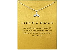 Friendship Anchor Compass Necklace Good Luck Elephant Pendant Chain Necklace with Message...