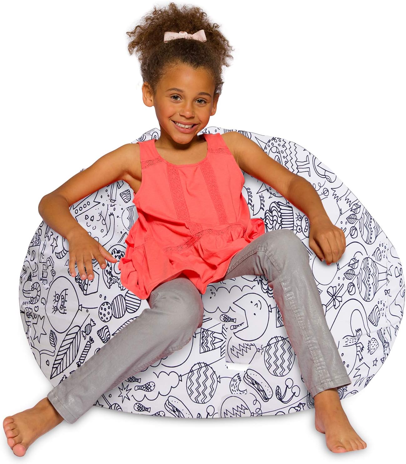 (ポッシュクリエーションズ) Posh Creations ビーンバッグチェア 子供、ティーン、大人向け 取り外し可能で洗濯機で洗え