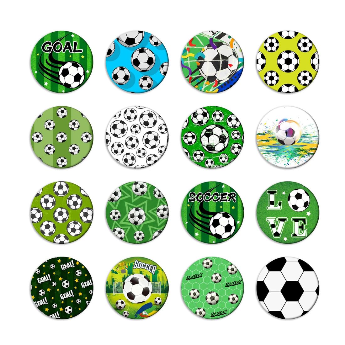 Spille Distintivi Calcio 16 Pezzi Commemorativi Mondiali, perfetti come Gadget, Regali Feste Compleanno Bambini e Tifosi Calcio.