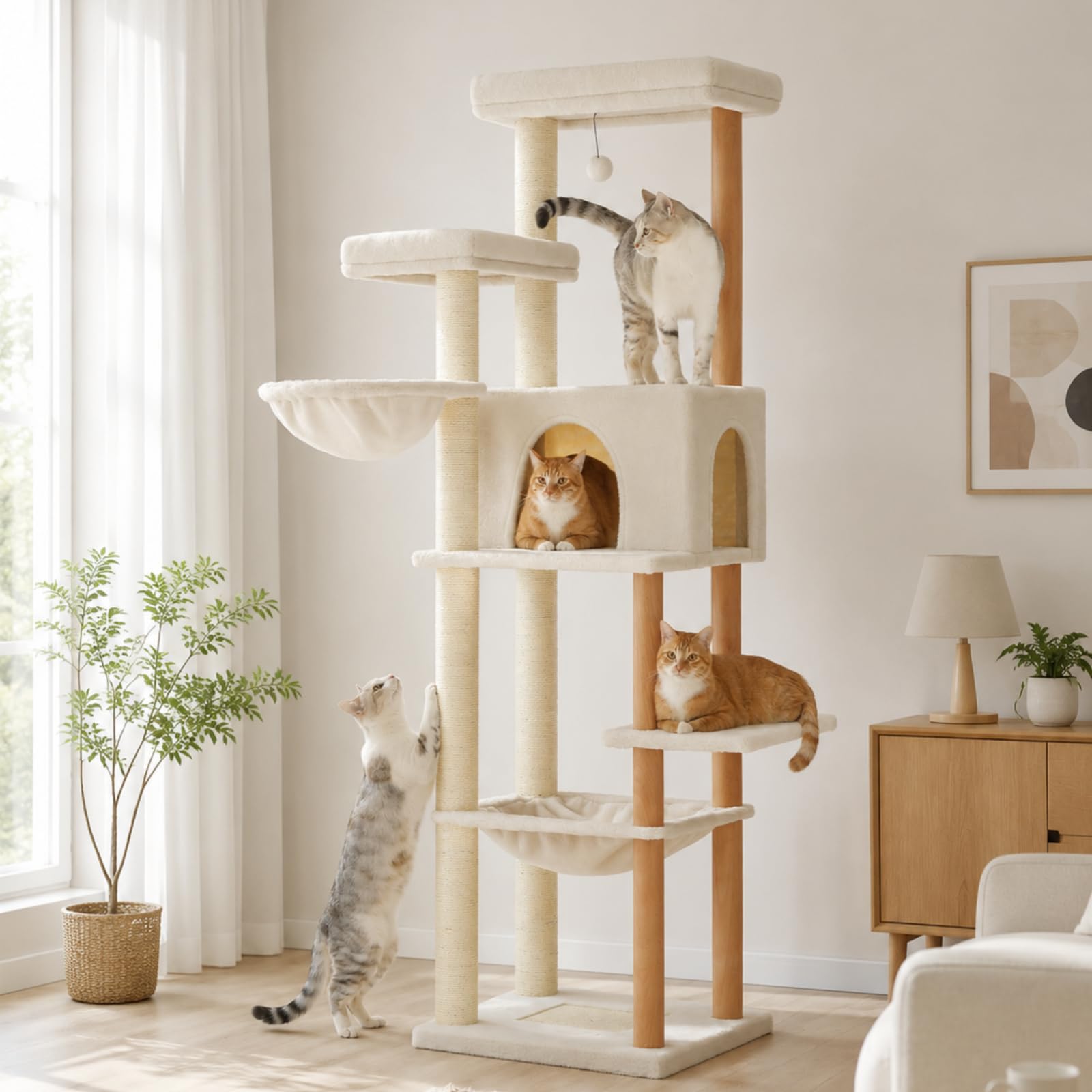 Amazon.com: PAWZ Road Modern Cat Tree, 73