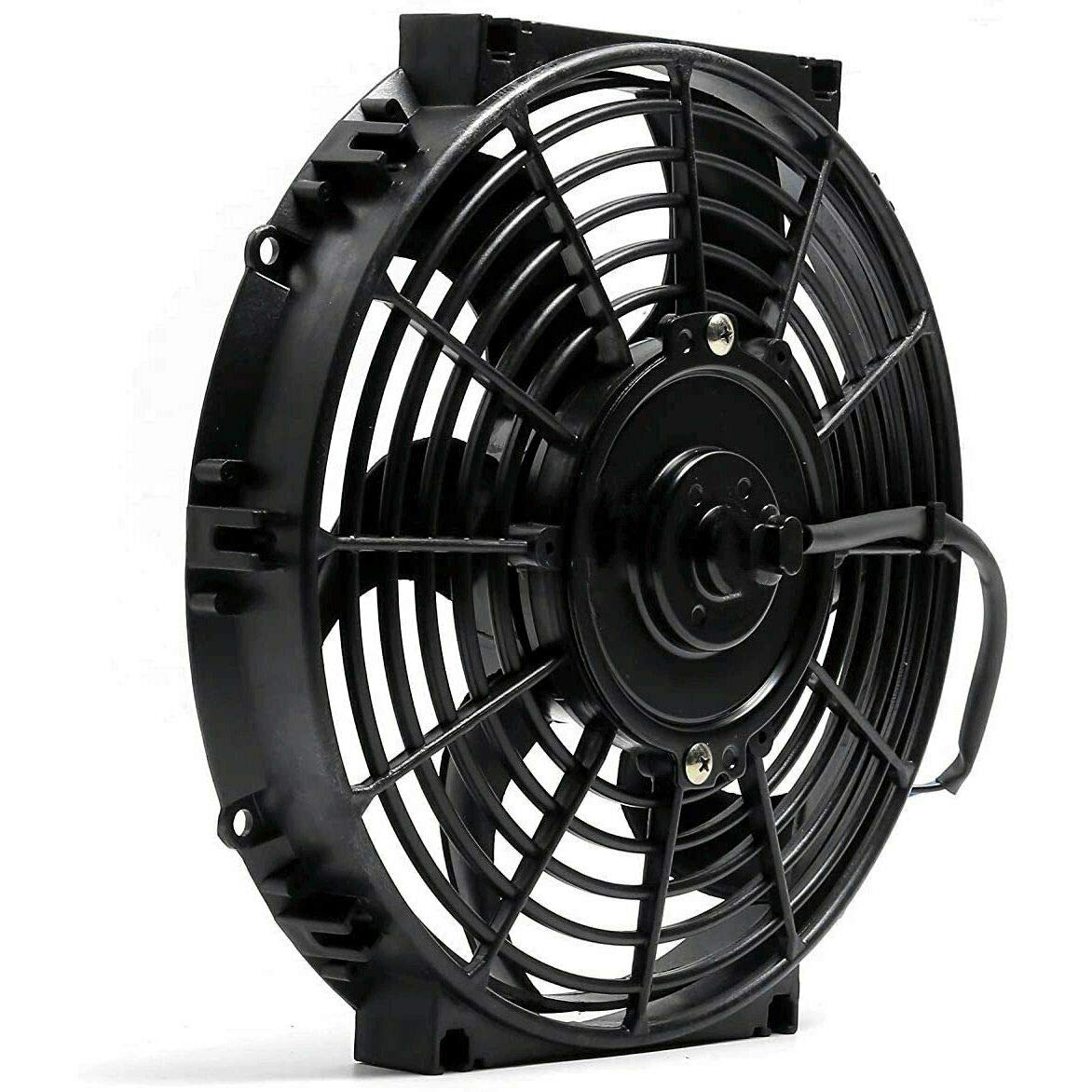 10-11" Inch Upgraded 90 Watt Motor 12 Volt Electric Engine Radiator Cooling Fan Reversible Air Pusher Puller for Universal Automotive Car Truck