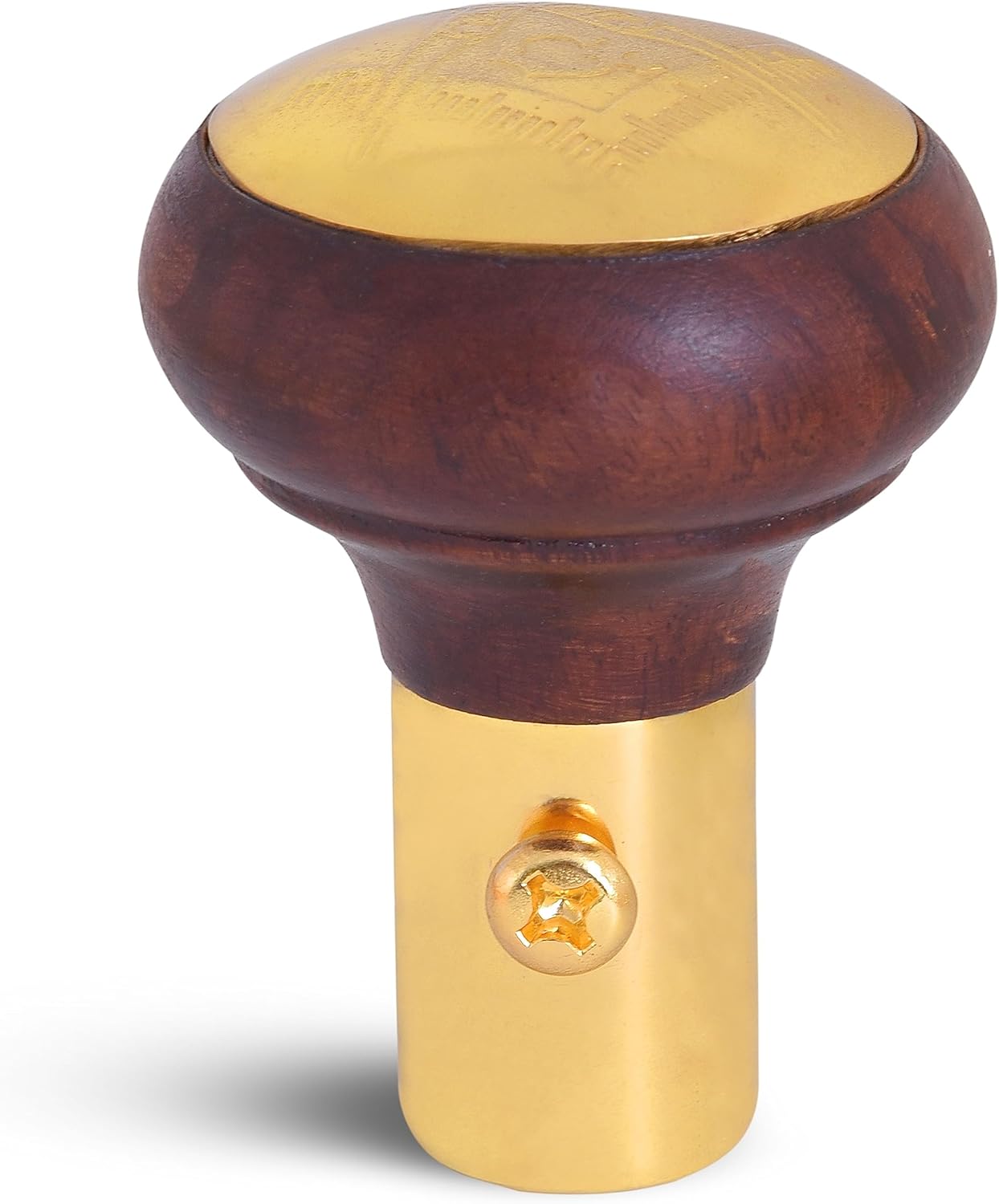 BRICKS MASONS Master Mason Blue Lodge Door Knob - Wood with Gold Square & Compass G