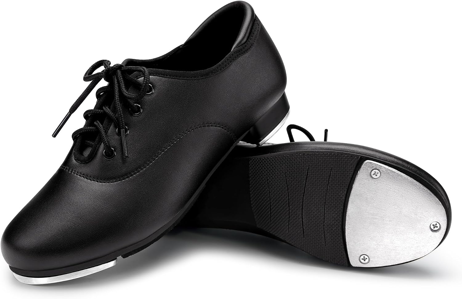 Stelle Tap Shoe for Women Lace Up PU Dance Shoes | Premium tap plates,Cushioned insole,Flexible outsole,Secure lace-up,Non-slip grip,Practice performance