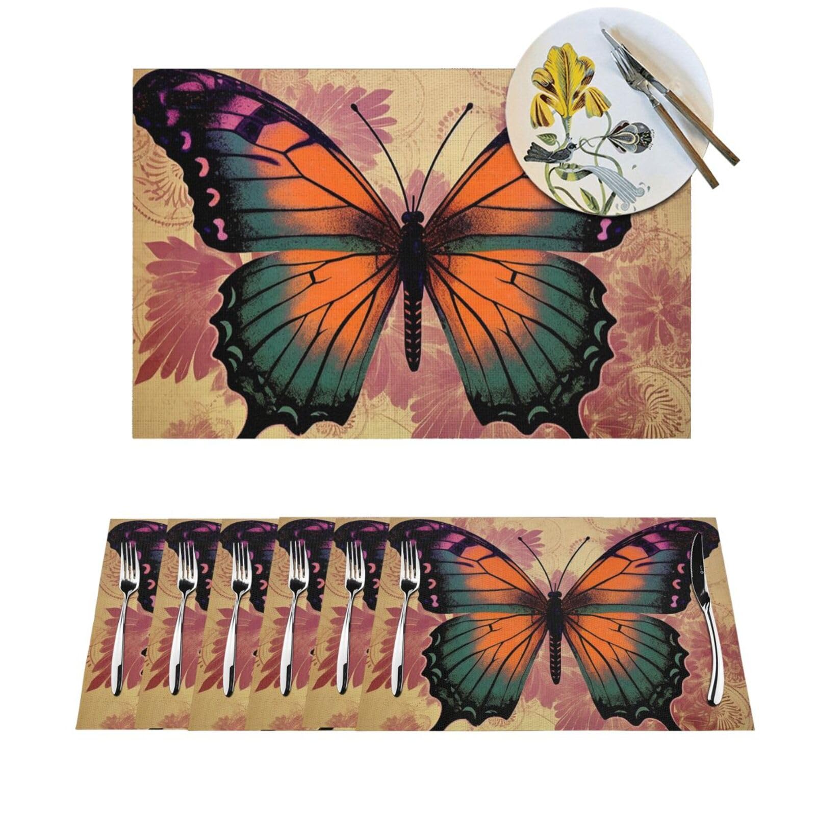 Set de table vintage fini les taches avec ce lot de 6 en PVC lavable