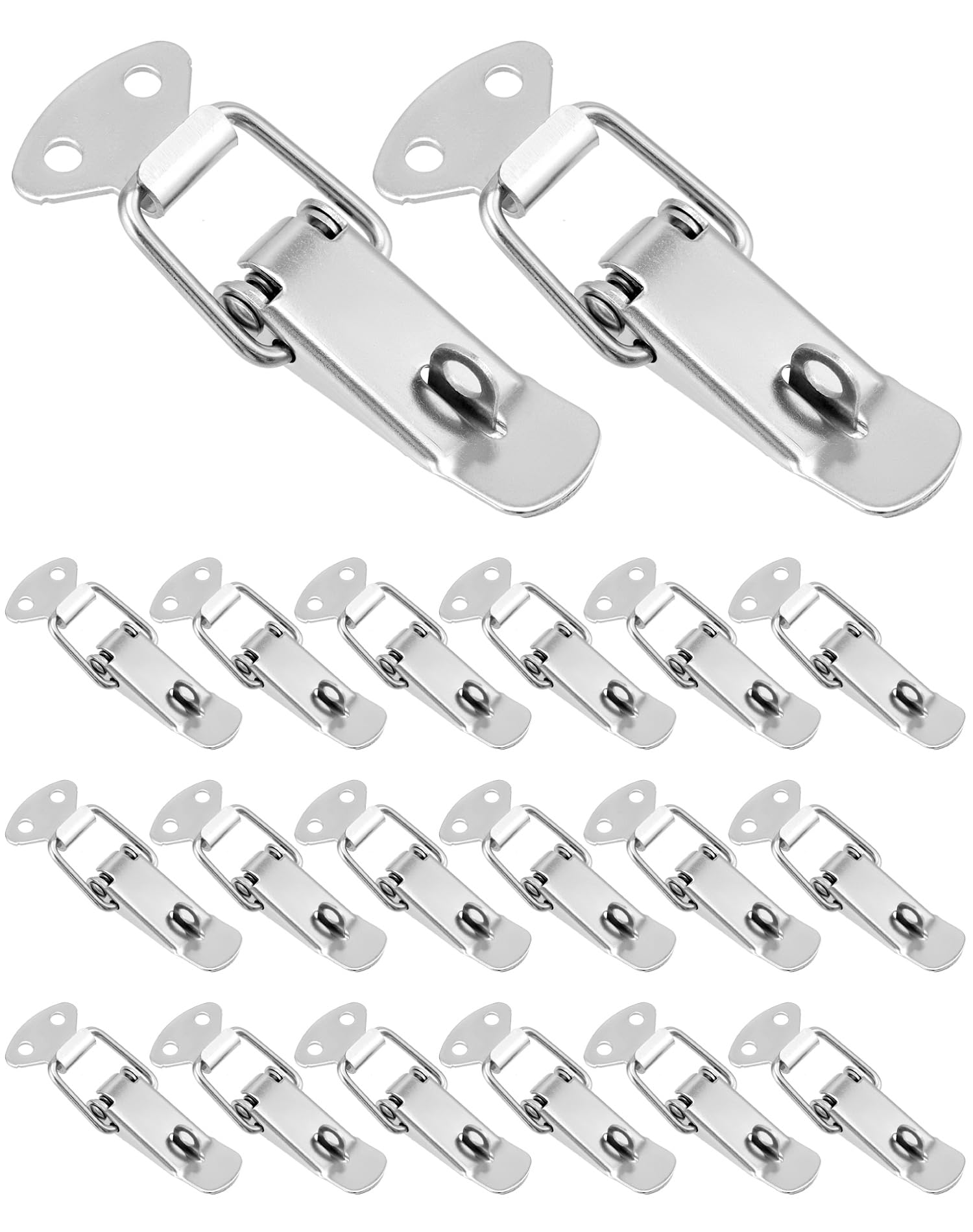 Loquet à ressort en acier inoxydable QWORK pour boîte à outils (Lot de 20)