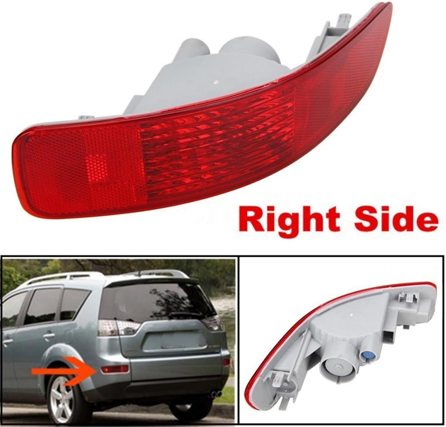 Car Taillight Cover for Citroen for Peugeot 4007 2007-2012 Car Rear Bumper Rear Tail Light Rear Bumper Reflector Light Fog Lamp