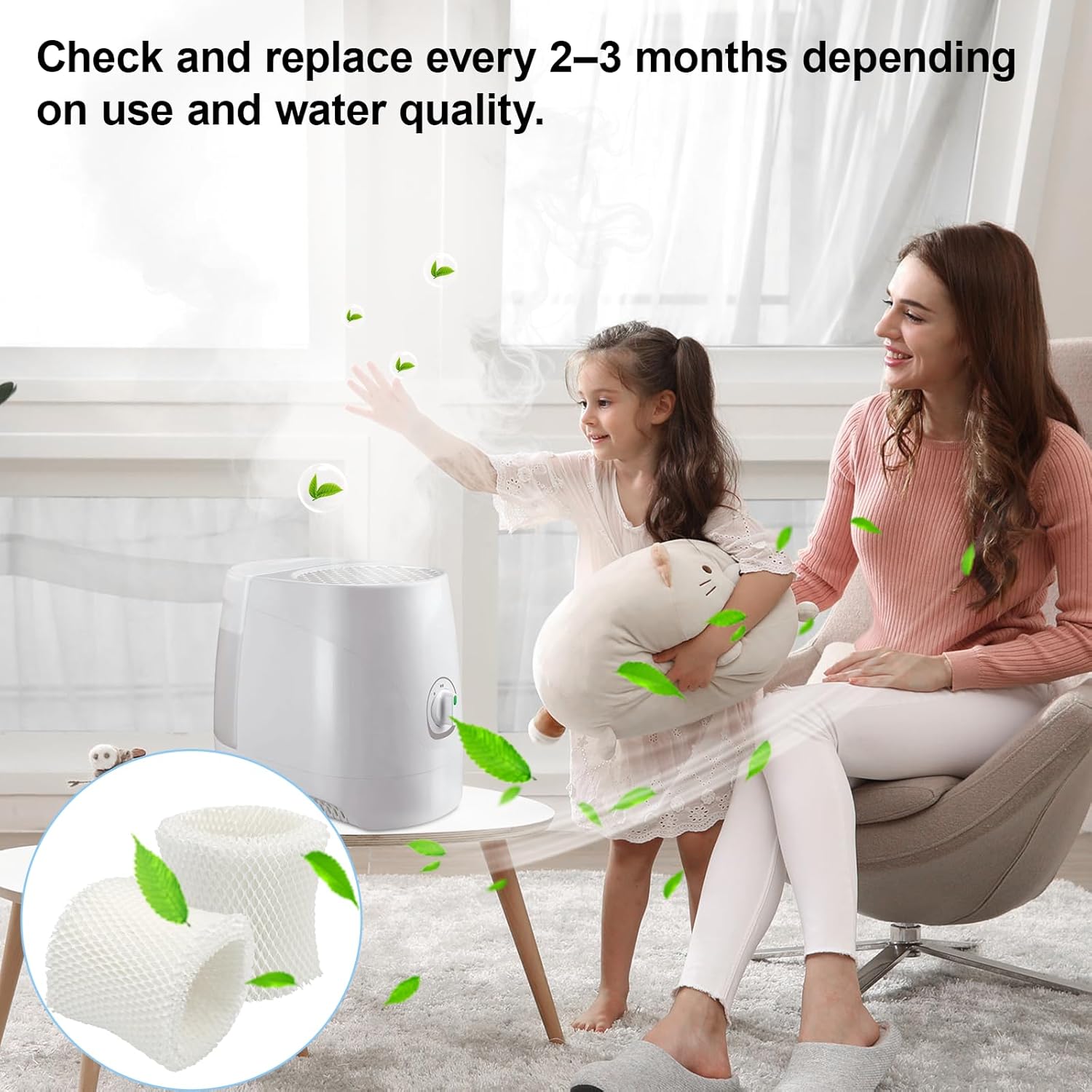 Humidifier Filter C Replacement – Compatible Wicking Filters for Models HC-888, HC-888N, HCM-890, HEV-320B, HEV-320W, DCM-200, DH-890, D88 (4 Pack)