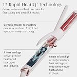 T3 Switch Kit Professional Ionic Interchangeable Curling Iron with 3 Ceramic Clip & Wand Long Barrels for Curling and Waving, 9 Adjustable Heat Settings & Ion Generator, White/Rose Gold