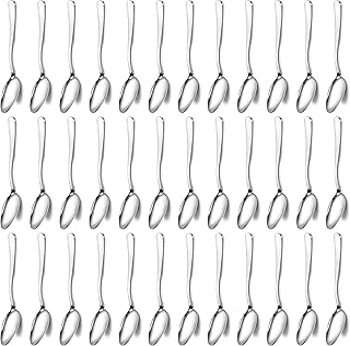 Pleafind 36Pcs Coffee Spoons, 4.7 Inch Spoons Silverware, Stainless Steel Tea Spoon, Mini Spoon, Mirror Polished Teaspoons for Home, Kitchen, Restaurant, Dishwasher Safe
