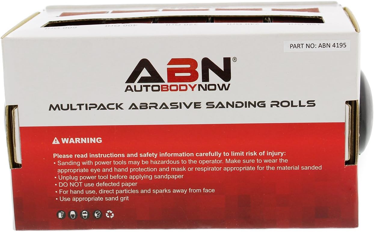 Hottest Sale ABN Abrasive Paper 5pc Sand Paper Variety Pack with Dispenser – 150, 240, 320, 400, 600 Grit Aluminum Oxide Sandpaper