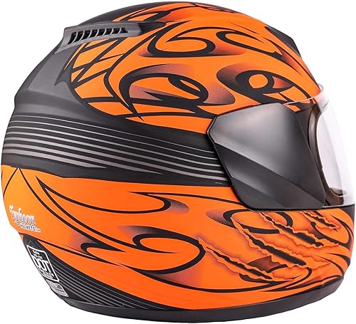 Miniatura 4 de Typhoon - Casco de cara completa para niños y jóvenes con escudo y guantes, combo para motocicleta y moto de cross