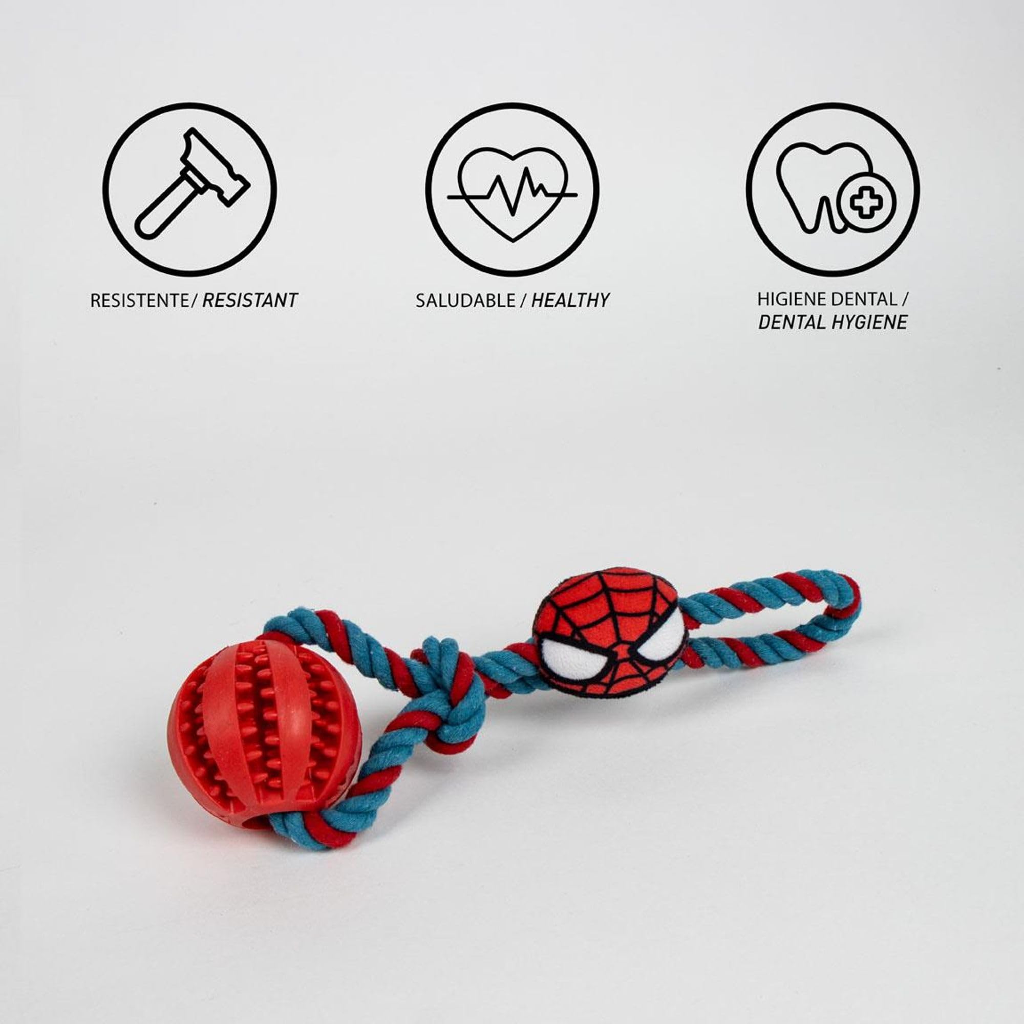 Cerdá- Dog Toy Rope Spiderman 10.0 x 30.0 x 7.0 cm (2800000713), multicoloured - Image 4
