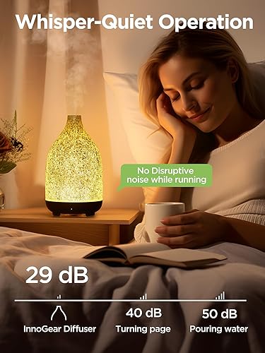 Miniatura 6 de InnoGear Difusor de aceite, difusor de aromaterapia para aceites esenciales, difusor de aroma de 5.1 fl oz, humidificador ultrasónico de niebla fría
