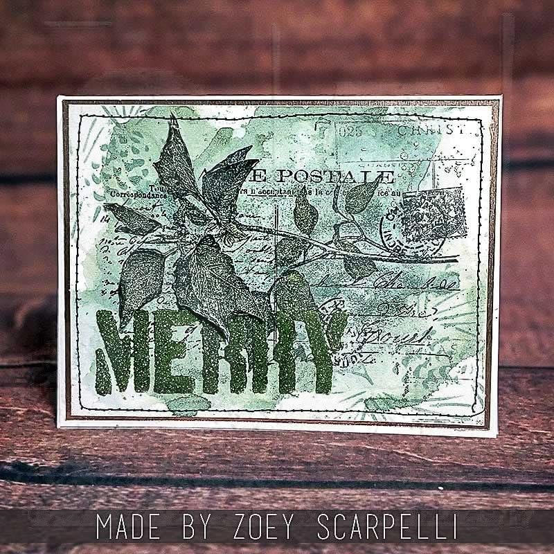 Tim Holtz Cling Stamps 7"X8.5"-Festive Collage, 7x8.5 in - Image 3