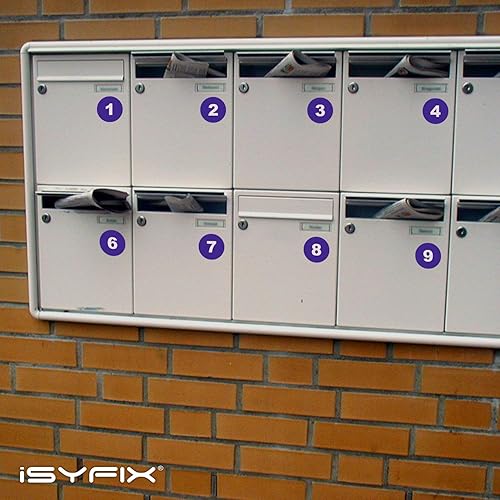 Miniatura 122 de iSYFIX Calcomanías amarillas de números consecutivos – 1 a 100, 2 pulgadas, 1 juego – Vinilo autoadhesivo de alta calidad, ideal para inventario