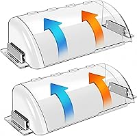 SOUL LINK 2-Pack Adjustable Magnetic Air Vent Deflectors 9-15.5" for Floor, Wall & Ceiling Registers - Easy No-Tool Install