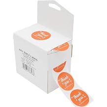 2.0 inch Round Orange | Thank You for Your Purchases | Stickers -500 Labels Per Roll Easy Peel Dispenser Box.
