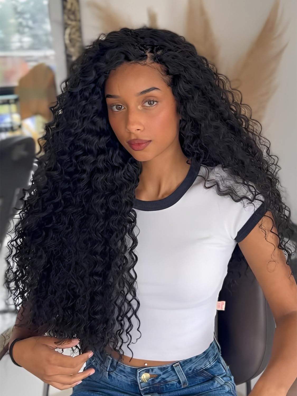 Amazon.com : ISEE Human Crochet Hair for Black Women 24 Inch Deep