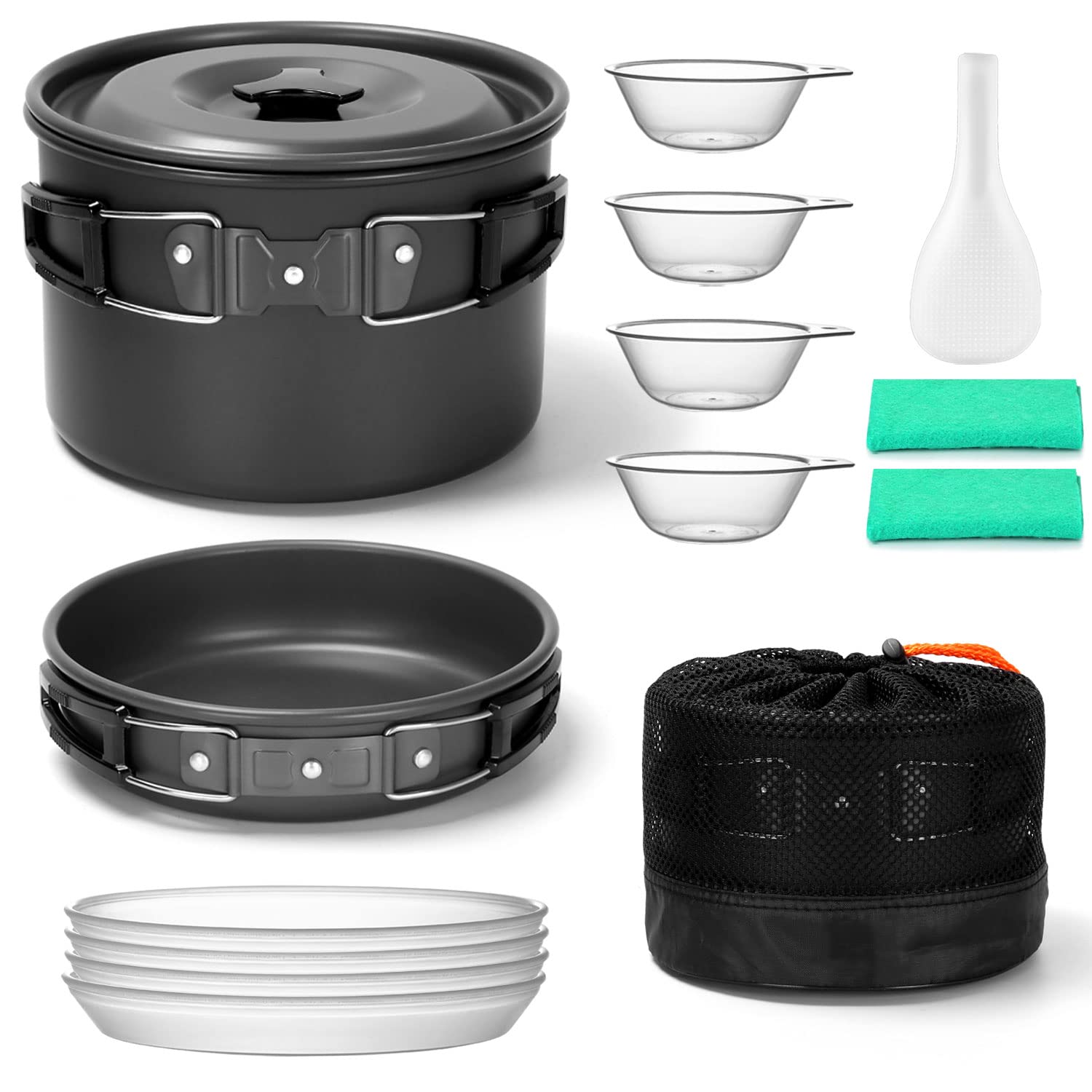 Amazon.com: Odoland Bundle - 2 Items 3500W Windproof Camp Stove Camping Gas  Stove with Windscreen and : Sports u0026 Outdoors