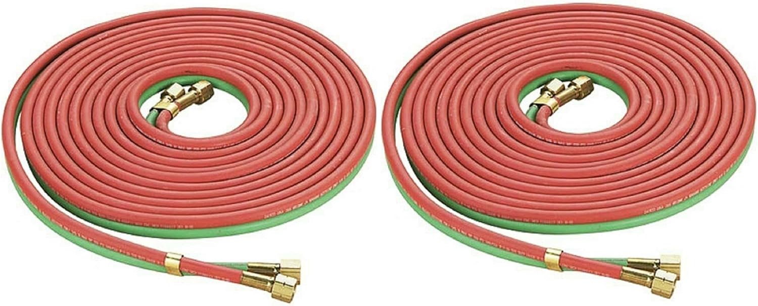 2 pc.Twin Welding Torch Hose Oxygen Acetylene Oxy 25' 1/4" Victor Harris Cutting NEW,Jikkolumlukka